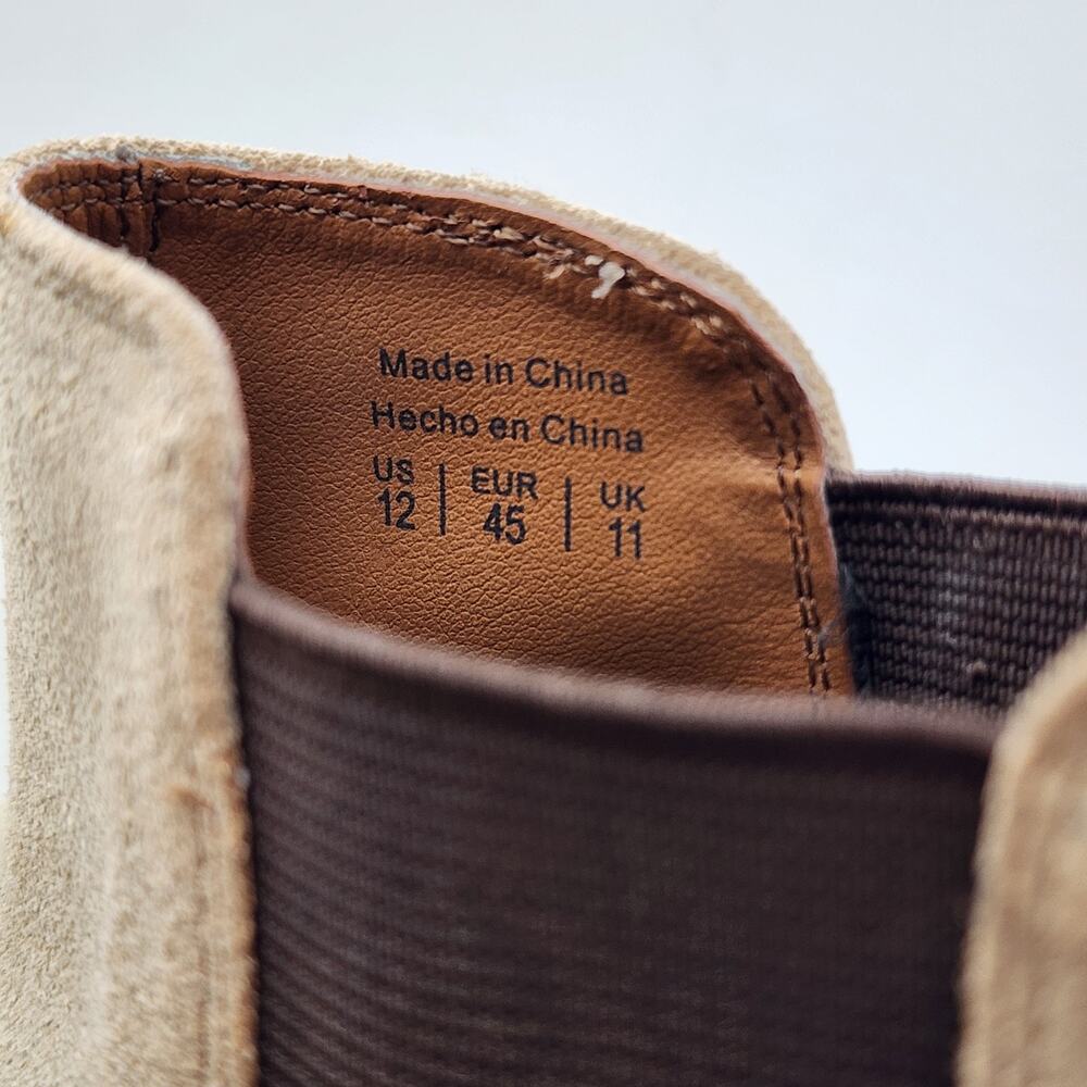 Aldo Mens Suede Chelsea Ankle Boots Size 12 Beige Professor Business Casual - Picture 6 of 10